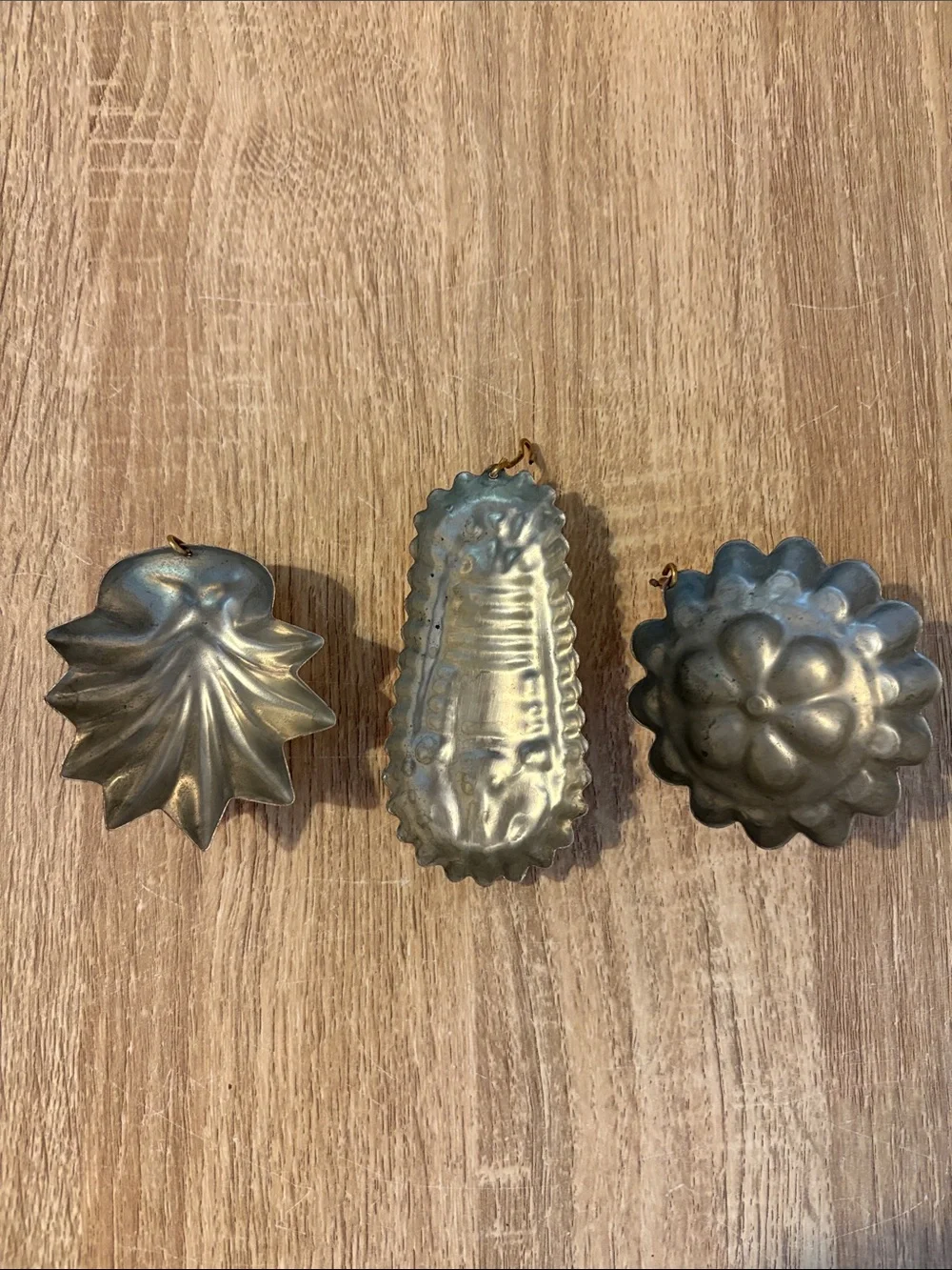 Vintage Copper Holiday Hanging Molds - Set of 3